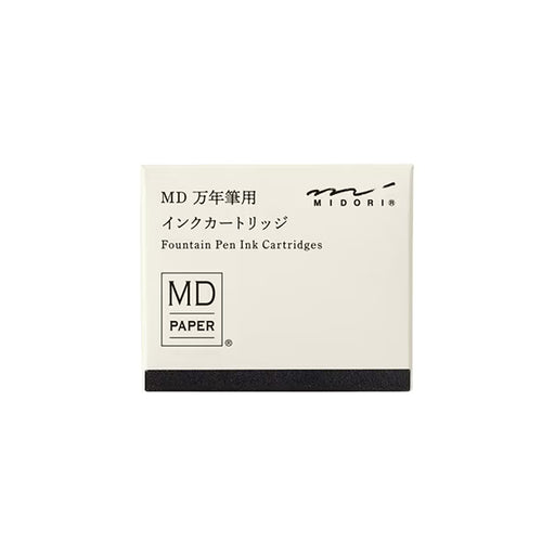 ミドリ エムディーペーパープロダクト MD PAPER PRODUCTS MD万年筆用 カートリッジ 黒 6個入 38080006 4902805380805（5セット）