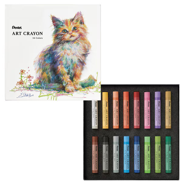 ぺんてる Pentel ぺんてる クレヨン ART CRAYON アートクレヨン セット 16色 PTAC-16 4902506430069