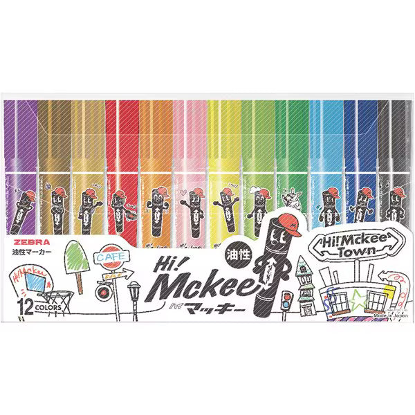 ゼブラ ZEBRA 限定 油性マーカー ハイマッキー 12色セット ハイマッキーキャラ MC12C-25-HM 4901681840496