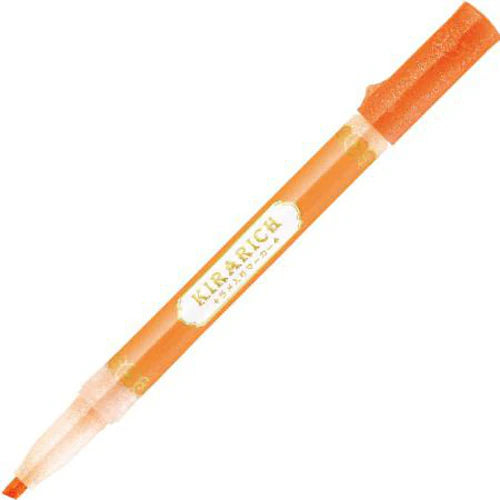 ゼブラ ZEBRA [限定]ラメ入り蛍光ペン キラリッチ オレンジ WKS18-OR 4901681688326（10セット）