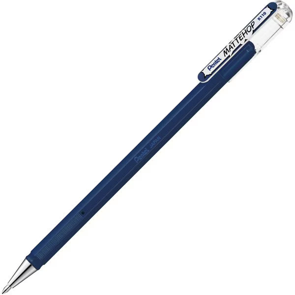 ぺんてる Pentel カラーボールペン MATTEHOP マットホップ 1.0mm ネイビーブルー K110-VCA 4902506426161