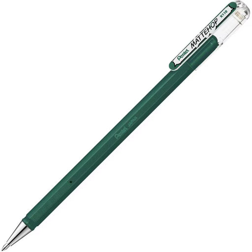 ぺんてる Pentel カラーボールペン MATTEHOP マットホップ 1.0mm ダークグリーン K110-VD2 4902506426178