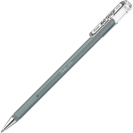 ぺんてる Pentel カラーボールペン MATTEHOP マットホップ 1.0mm グレー K110-VN 4902506426192