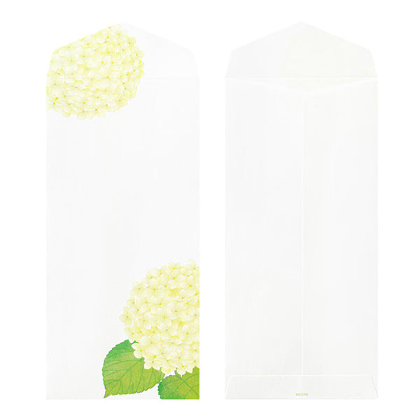 ミドリ デザインフィル DESIGNPHIL 限定 封筒166 4柄入 紫陽花柄 87166006 4902805871662（5セット）