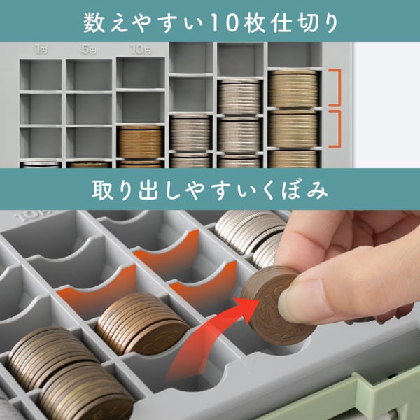 カール CARL そとレジ ポータブルキャッシュケース ライトグリーン CX-003-U 4971760002961