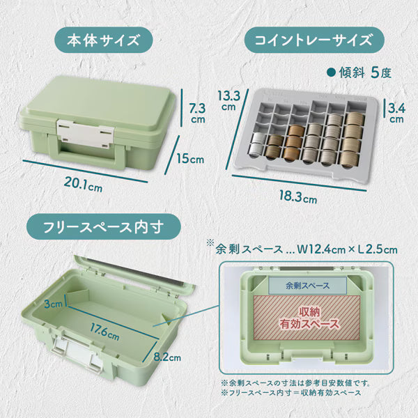 カール CARL そとレジ ポータブルキャッシュケース ライトグリーン CX-003-U 4971760002961