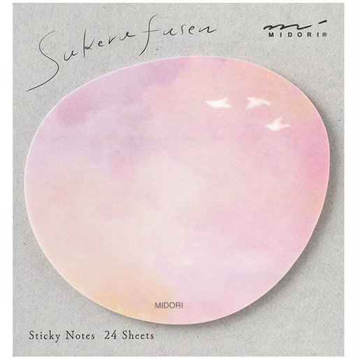 ミドリ デザインフィル DESIGNPHIL 付せん紙 透ける 夕焼け柄 19101006 4902805191012（5セット）