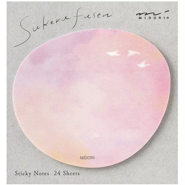 ミドリ デザインフィル DESIGNPHIL 付せん紙 透ける 夕焼け柄 19101006 4902805191012（5セット）