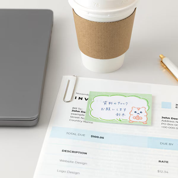 ミドリ デザインフィル DESIGNPHIL 付せん紙 おえかき ハムスター柄 19107006 4902805191074（5セット）