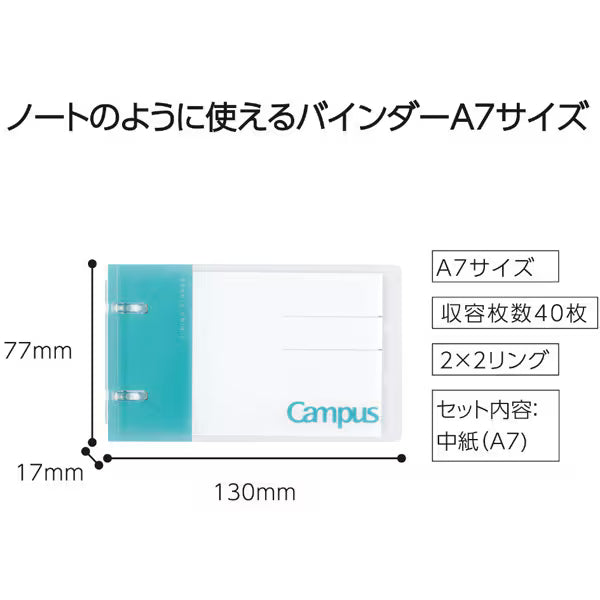 コクヨ KOKUYO キャンパス ノートのように使えるバインダー（2リング）A7 7穴 ピンク ル-NP116P 4901480396644