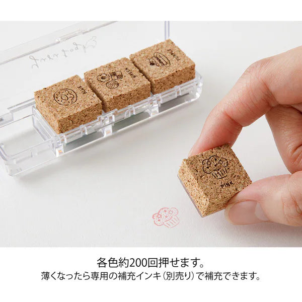 ミドリ デザインフィル DESIGNPHIL スタンプ 浸透印 ゆるログ スイーツ柄 35615006 4902805356152（2セット）