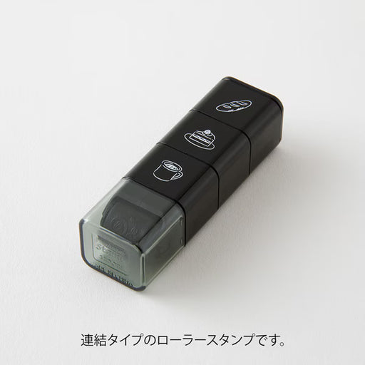 ミドリ デザインフィル DESIGNPHIL スタンプ ローラー カフェ柄 35626006 4902805356268（2セット）