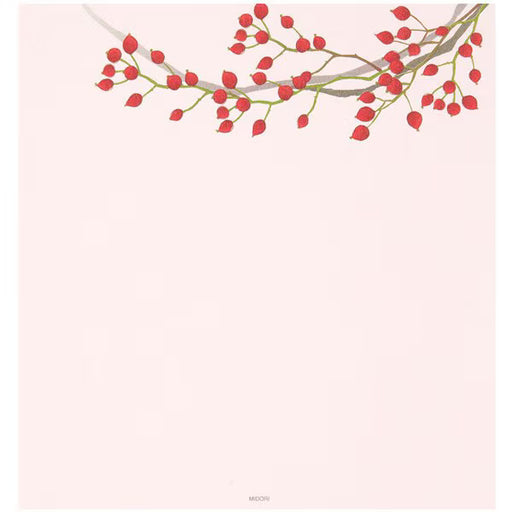 ミドリ デザインフィル DESIGNPHIL 限定 便箋177 4柄入 秋リース柄 87177006 4902805871778（5セット）