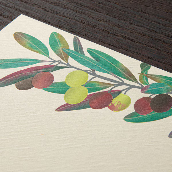 ミドリ デザインフィル DESIGNPHIL 限定 便箋179 箔 オリーブ柄 87179006 4902805871792（5セット）