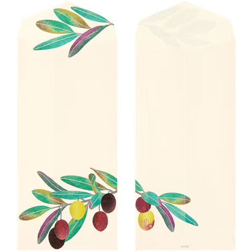 ミドリ デザインフィル DESIGNPHIL 限定 封筒180 箔 オリーブ柄 87180006 4902805871808（5セット）