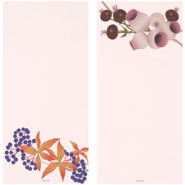 ミドリ デザインフィル DESIGNPHIL 限定 一筆箋591 4柄入 秋リース柄 89591006 4902805895910（5セット）