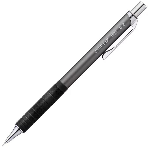 ぺんてる Pentel シャープペンシル ORENZ METAL GRIP（オレンズ メタルグリップ） 0.2mm ガンメタリック軸 XPP1002G2-RN 4902506431790