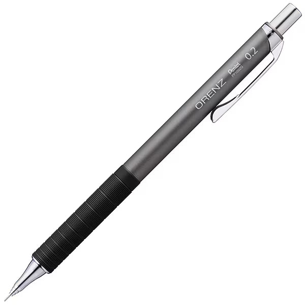 ぺんてる Pentel シャープペンシル ORENZ METAL GRIP（オレンズ メタルグリップ） 0.2mm ガンメタリック軸 XPP1002G2-RN 4902506431790