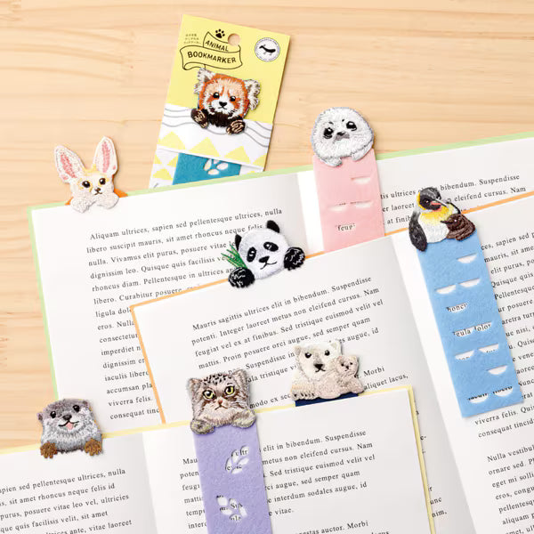 ヒサゴ HISAGO ANIMAL BOOKMARKER 刺繍しおり ホッキョクグマ UTN336（5セット）