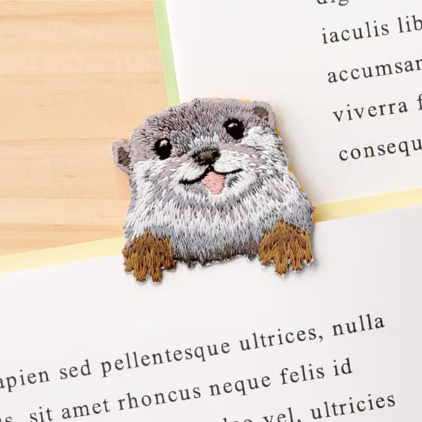 ヒサゴ HISAGO ANIMAL BOOKMARKER 刺繍しおり カワウソ UTN338（5セット）