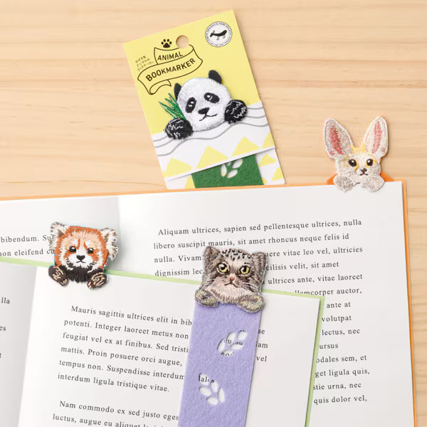 Hisago HISAGO DIERENBOEKMARKER Geborduurde bladwijzer Giant Panda UTN340 (set van 5)