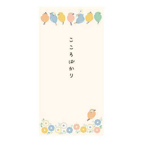 包む　ポチ袋Ｌ　鳥と花4-805-54512427480557（5セット）