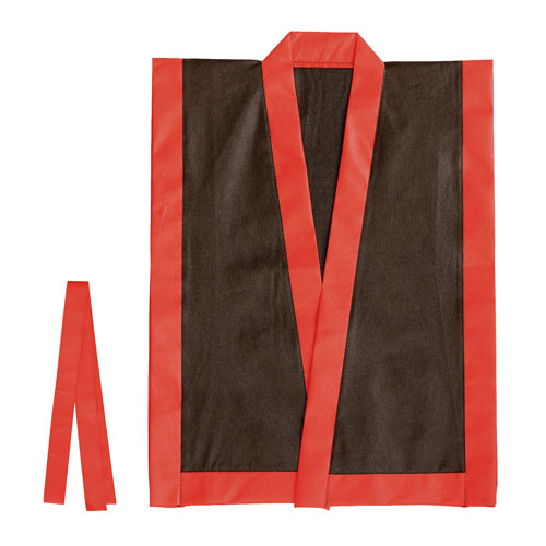 Artec Color أقمشة غير منسوجة أيسر Uchikake أسود أحمر طوق J (مع أوبي) 4521718041261