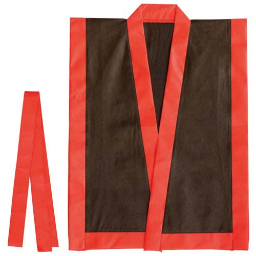 Artec Color أقمشة غير منسوجة Acer Uchikake أسود أحمر طوق S (مع أوبي) 4521718041292