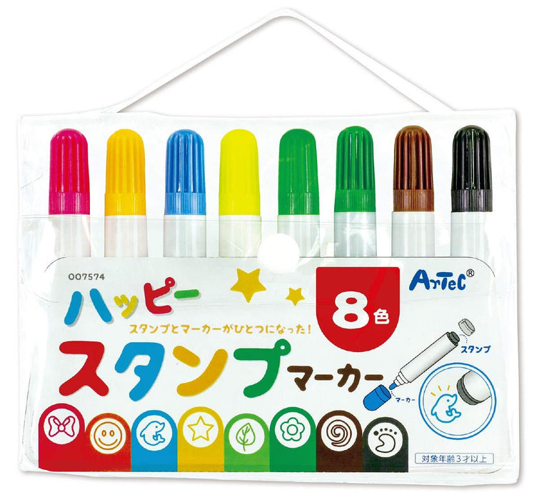 Artec Happy Stamp Marker 8 colors 4521718075747