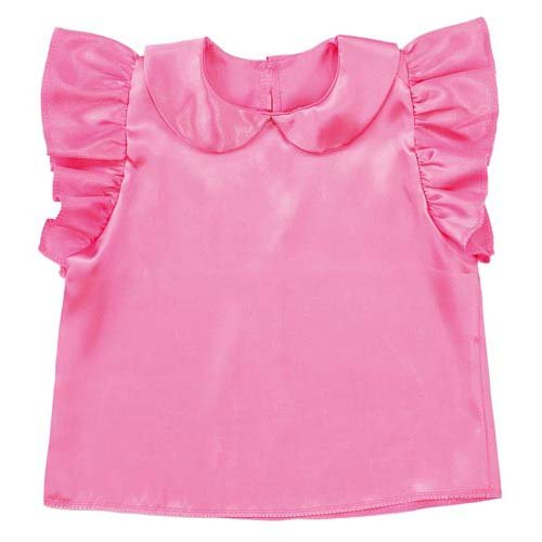 アーテック ソフトサテン　丸襟付フリフリシャツ　桃 4521718183237