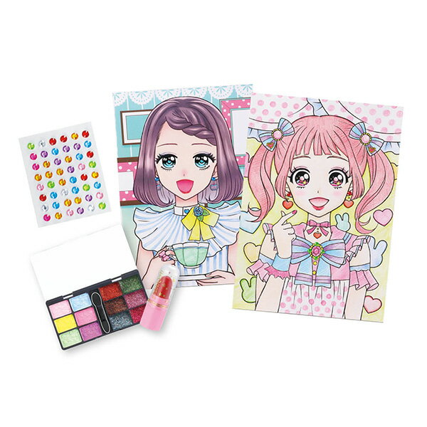 Artec con adesivo gioiello! Set per il trucco da colorare pagina 4521718556758