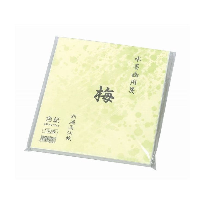 アーテック 水墨画用紙　梅　色紙サイズ（１００枚） 4524059700187