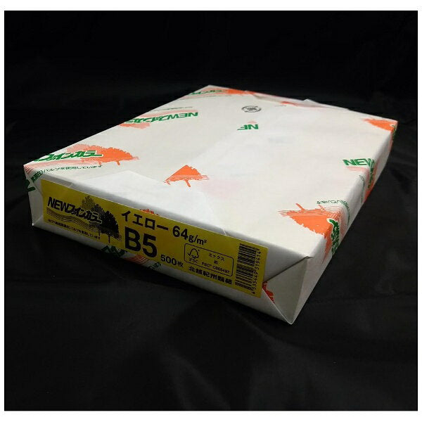 ＮＥＷファインカラー　６４Ｇ　５００マイ B5ｲｴﾛｰ 紀州製紙 4535449319414（10セット）