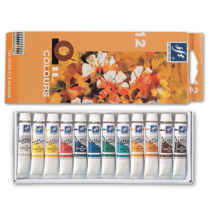 Artec Faster oil paint 12ml 12 color set 4548030020392