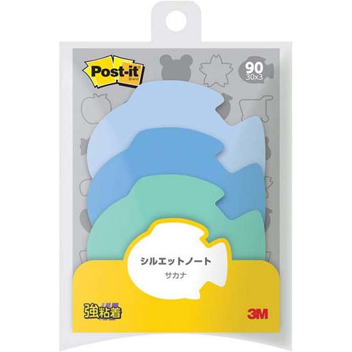 Scotch 3M Post-it SS Silueta Nota Pez SSS-FI 4549395968626