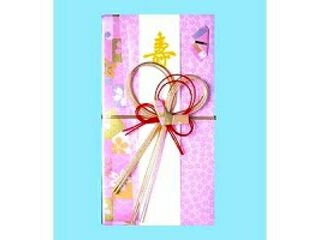 赤城 はるこま金封 ピンク Aキ30085 日の出紙工 4901125300852（10セット）