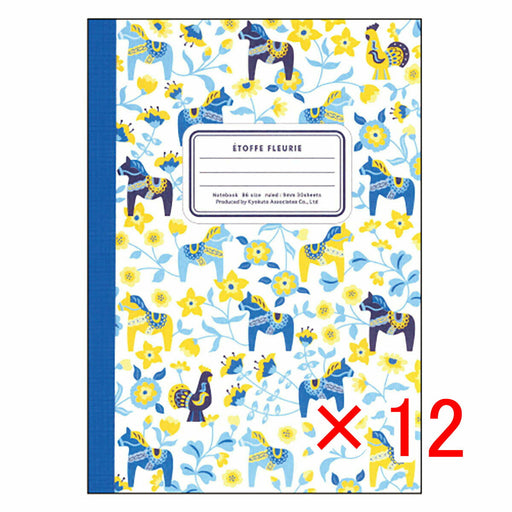 キョクトウ 花柄ノートライトブルー CF158LB 日本ノート 4901470511040（5セット）