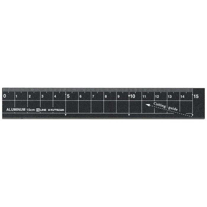 Kutsuwa_Алюминиевая линейка 15см XS03BK /4901478180415 (10 комплектов)