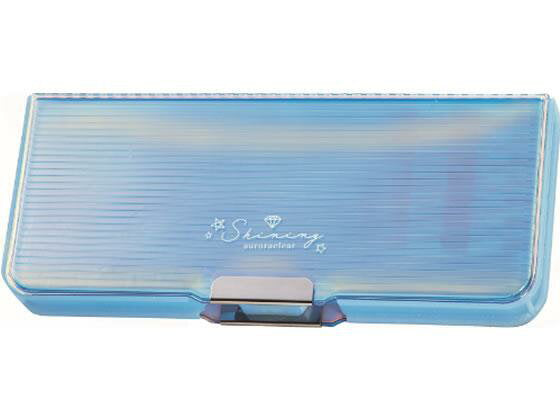 クツワ_オーロラクリア筆入LB(ライトブルー) CH210LB /4901478187315（5セット）