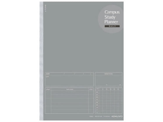 ﾉ-Y80MD-M コクヨ キャンパス スタディプランナーノート デイリー罫 B5 グレー ノ-Y80MD-M コクヨ 4901480349480（10セット）