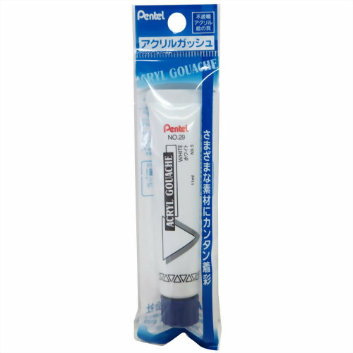 XWXR-T29 Pentel Guache Acrílico em tubo laminado Branco 11ml XWXR-T29 Pentel 4902506262653