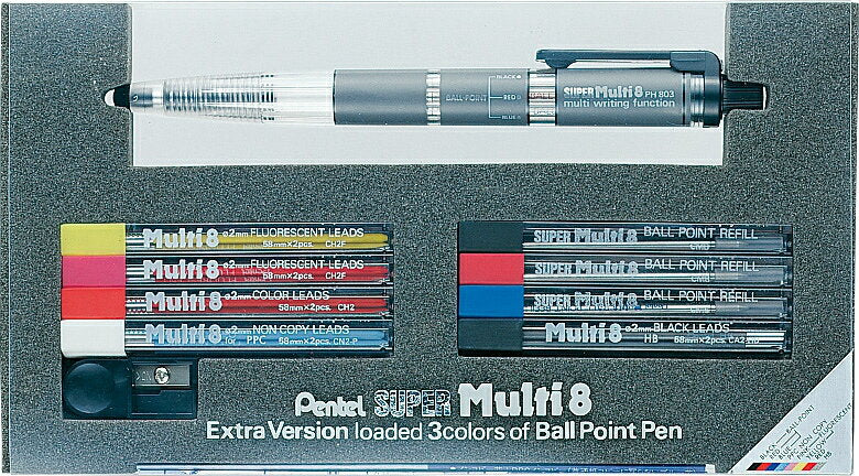 ぺんてる Pentel_スーパーマルチ８セット PH803ST /4902506314352