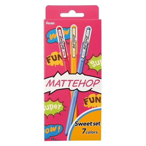 ぺんてる Pentel_マットホップ_スイート7色セット K110-V7STB /4902506413871（10セット）