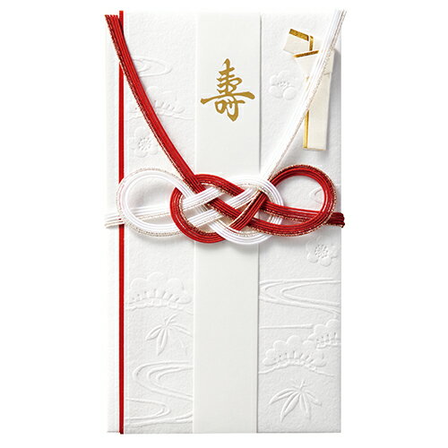 和しぐさ金封赤白寿 ｷ-WS2101 マルアイ 4902850452434（5セット）