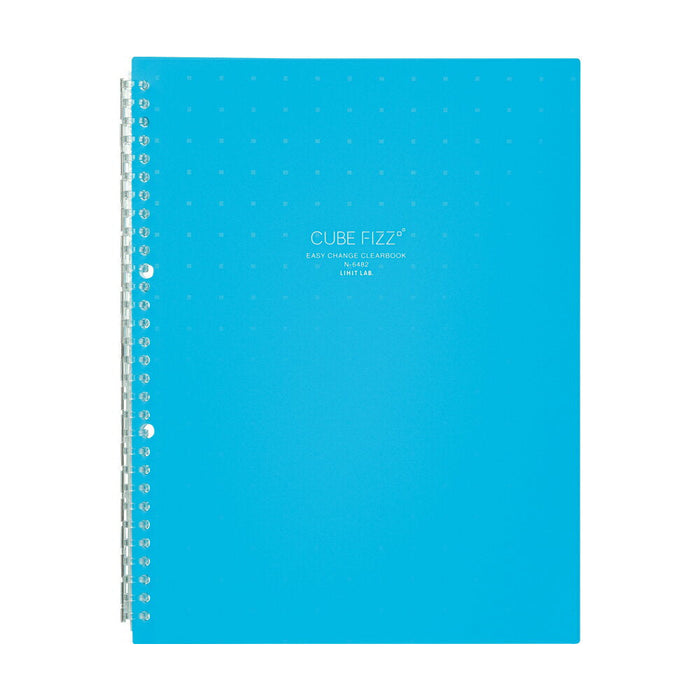 N-6482-8 リヒトラブ CUBE FIZZ イージーチェンジ・クリヤーブック A4タテ型 ブルー N-6482-8 リヒトラブ 4903419335373（10セット）