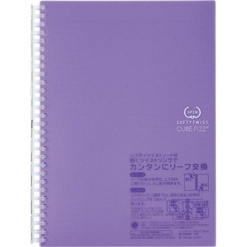 N-6482-10 リヒトラブ CUBE FIZZ イージーチェンジ・クリヤーブック A4タテ型 パープル N-6482-10 リヒトラブ 4903419335380