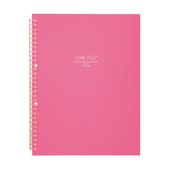 N-6482-12 リヒトラブ CUBE FIZZ イージーチェンジ・クリヤーブック A4タテ型 ピンク N-6482-12 リヒトラブ 4903419335403