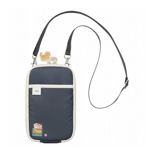 リヒトラブ_にゃんシーン ショルダーポーチチャコールブラック A-2225-24 /4903419847449（10セット）