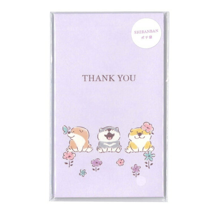 MindWave マインドウェイブ ふんわりカラー　ポチ袋　５７６２３　しばんばんフラワー　ＴＨＡＮＫ　ＹＯＵ（5セット）