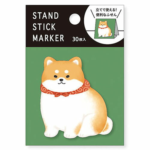 MindWave マインドウェイブ スタンドスティックマーカー　柴犬　赤（10セット）